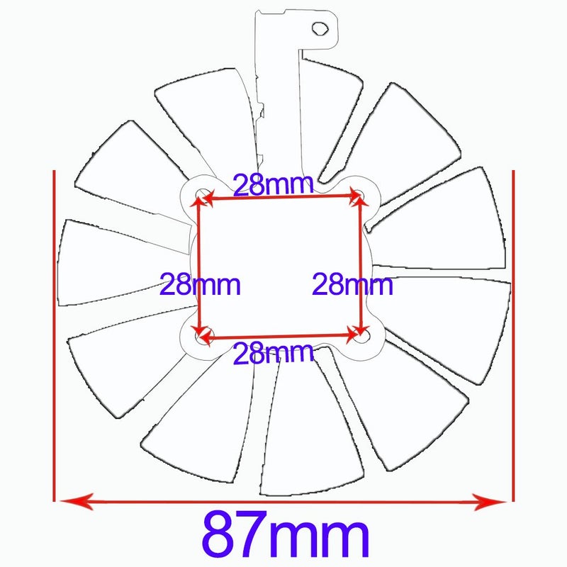 inRobert A Pair Cooling Fan for ASUS Dual Series GTX 1070 1060, RX 480 Graphics Card Cooler (T129215SU) - Image 5